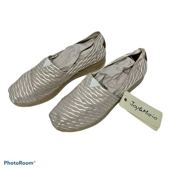 Joy & Mario Shoes - Joy & Mario Women's Flats Crescent Bay Espadrilles Beige 81021W Platform 10 New